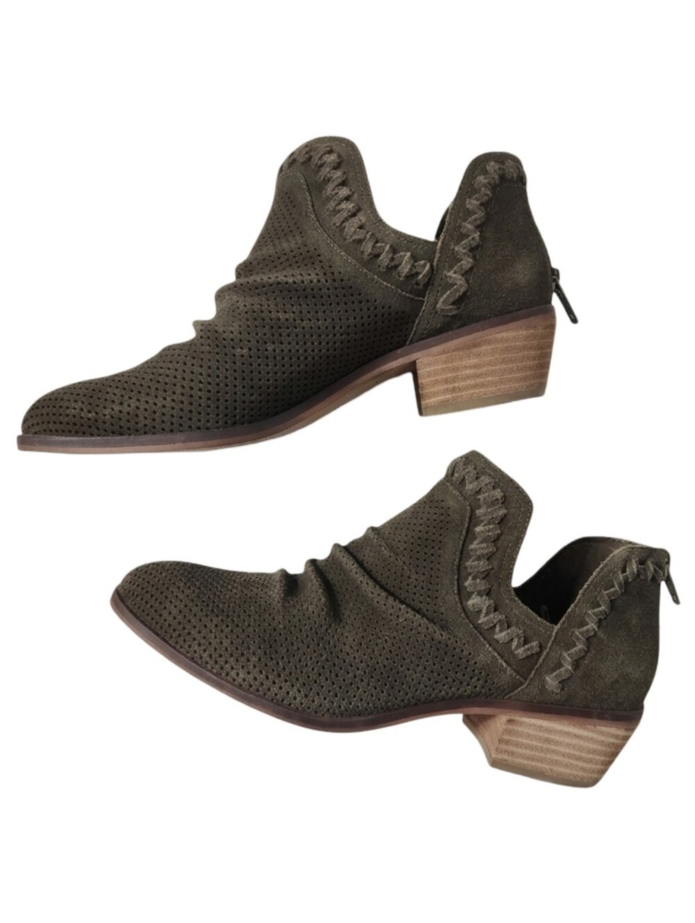 VINCE CAMUTO Palmina Perforated Suede Ankle Booties 8